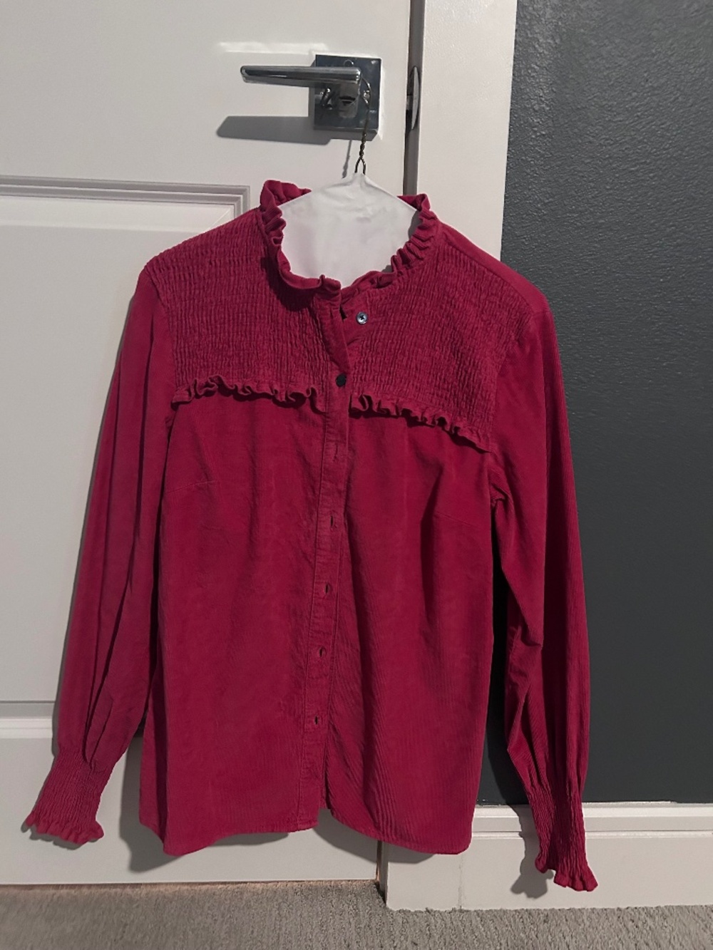 Boden Ruffled Corduroy Women's Shirt - size 6